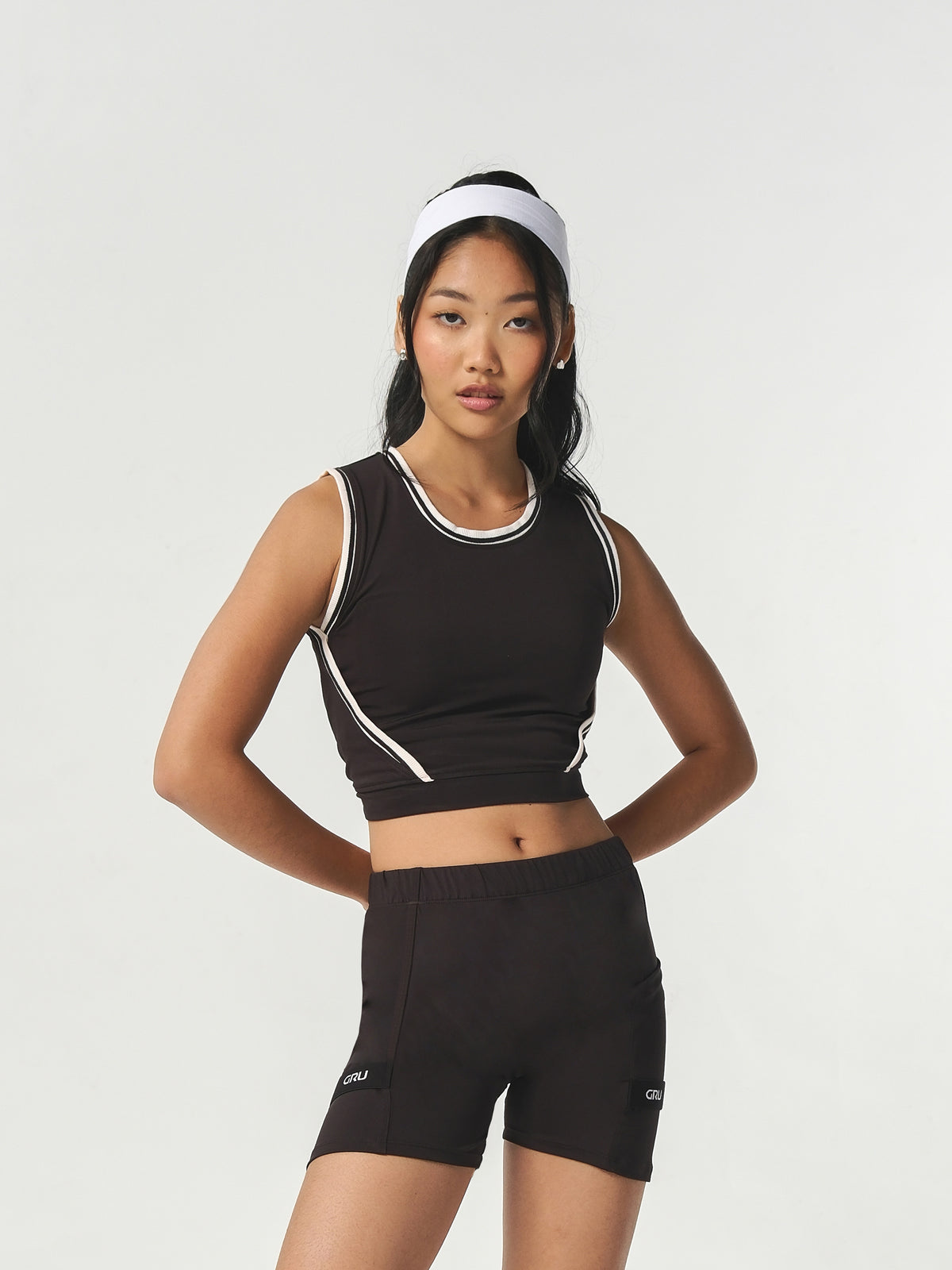 Elise Built-In Bra Biker Top