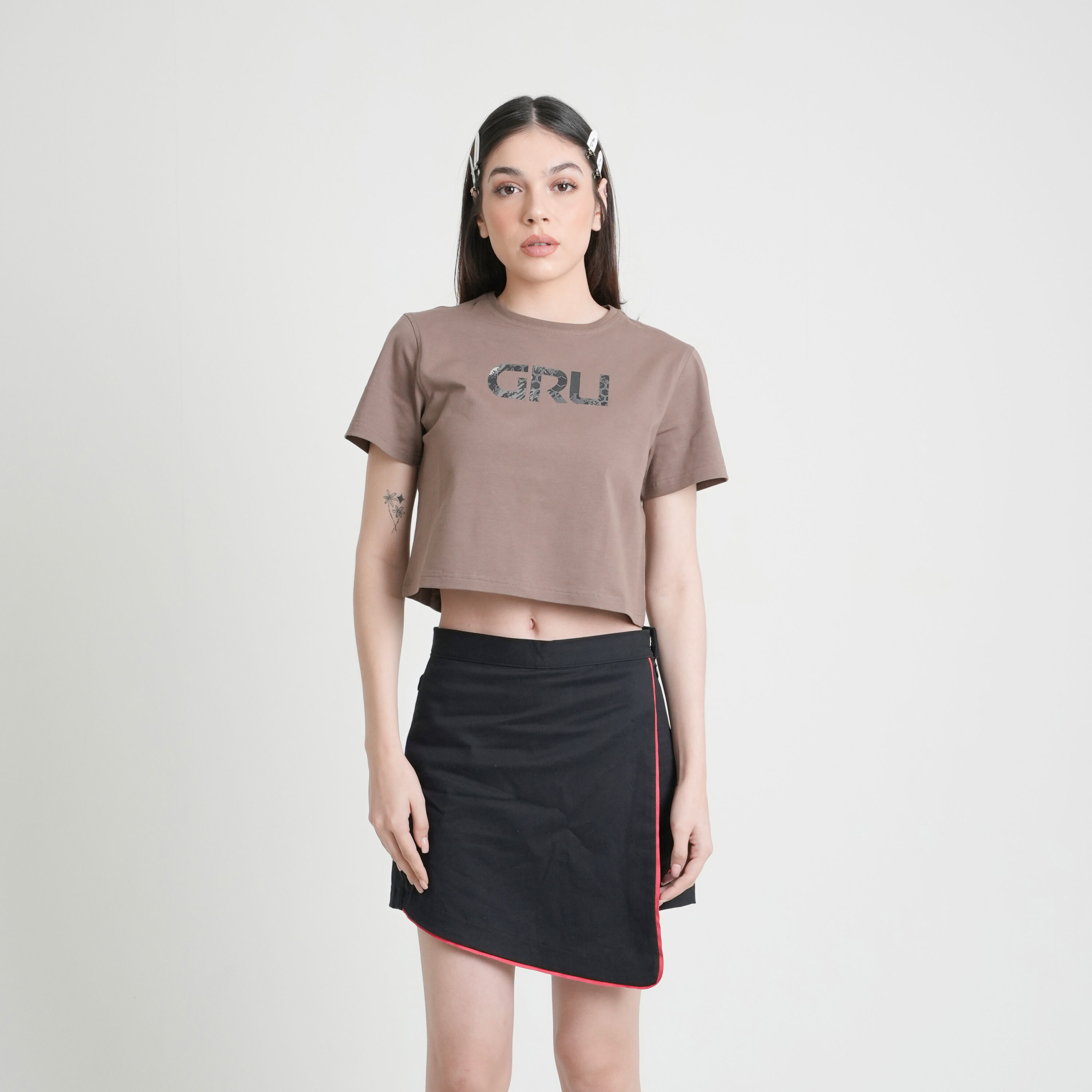 DSC04309S Iconic Dark Myst Crop T-Shirt